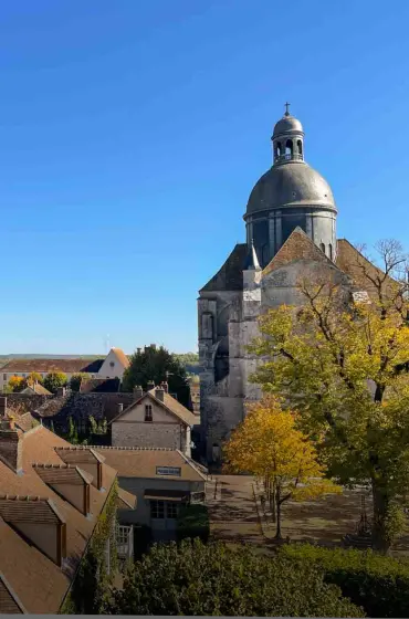 Vue extérieure de la collégiale Saint-Quiriace de Provins depuis la tour César Seine et Marne 77